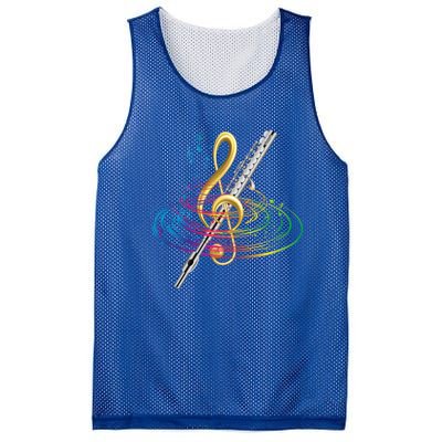 Classical Music Treble Clef Flutist Gift Flute Cute Gift Mesh Reversible Basketball Jersey Tank