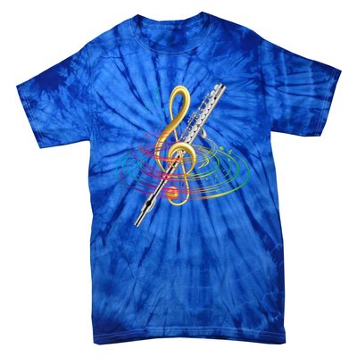 Classical Music Treble Clef Flutist Gift Flute Cute Gift Tie-Dye T-Shirt