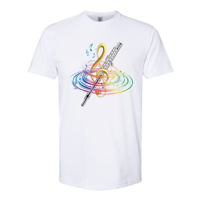 Classical Music Treble Clef Flutist Gift Flute Cute Gift Softstyle CVC T-Shirt