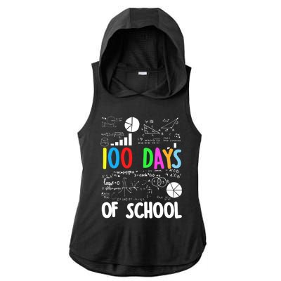 Cute Math Teacher 100 Days Of School Student Maths Class Funny Gift Ladies PosiCharge Tri-Blend Wicking Draft Hoodie Tank