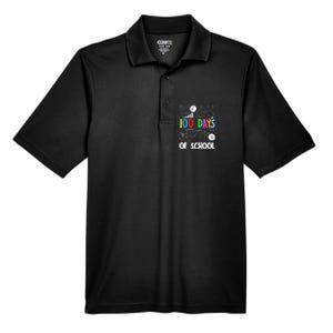 Cute Math Teacher 100 Days Of School Student Maths Class Funny Gift Men's Origin Performance Pique Polo