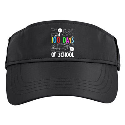 Cute Math Teacher 100 Days Of School Student Maths Class Funny Gift Adult Drive Performance Visor