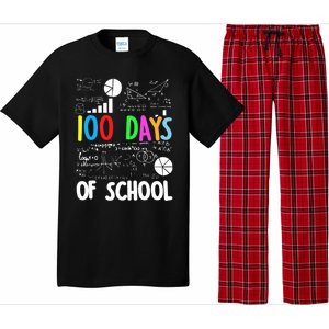 Cute Math Teacher 100 Days Of School Student Maths Class Funny Gift Pajama Set