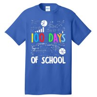 Cute Math Teacher 100 Days Of School Student Maths Class Funny Gift Tall T-Shirt