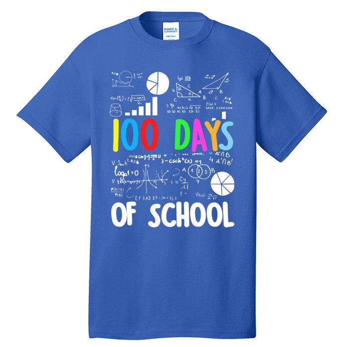 Cute Math Teacher 100 Days Of School Student Maths Class Funny Gift Tall T-Shirt