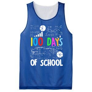 Cute Math Teacher 100 Days Of School Student Maths Class Funny Gift Mesh Reversible Basketball Jersey Tank