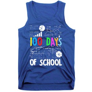 Cute Math Teacher 100 Days Of School Student Maths Class Funny Gift Tank Top