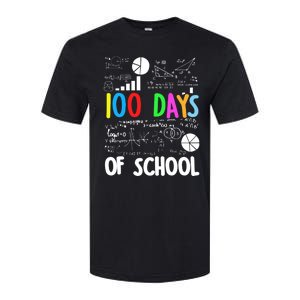 Cute Math Teacher 100 Days Of School Student Maths Class Funny Gift Softstyle CVC T-Shirt