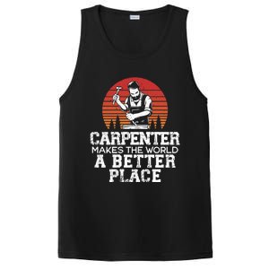 Carpenter Makes This World A Better Place Carpentry Meaningful Gift PosiCharge Competitor Tank