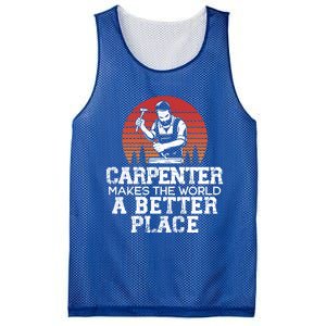 Carpenter Makes This World A Better Place Carpentry Meaningful Gift Mesh Reversible Basketball Jersey Tank