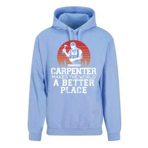 Carpenter Makes This World A Better Place Carpentry Meaningful Gift Unisex Surf Hoodie