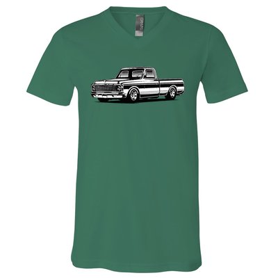 C10 Mini Truck Lowrider Slammed V-Neck T-Shirt