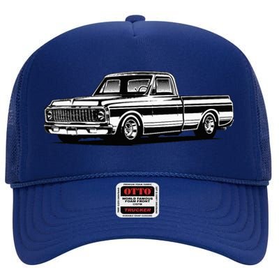 C10 Mini Truck Lowrider Slammed High Crown Mesh Back Trucker Hat