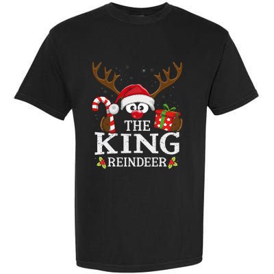 Christmas Matching The King Reindeer Family Garment-Dyed Heavyweight T-Shirt