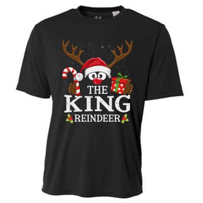 Christmas Matching The King Reindeer Family Cooling Performance Crew T-Shirt