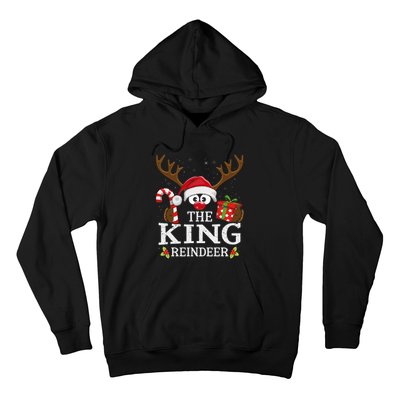 Christmas Matching The King Reindeer Family Hoodie