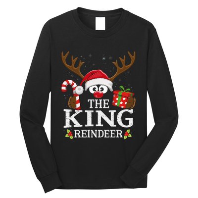 Christmas Matching The King Reindeer Family Long Sleeve Shirt