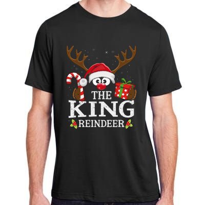 Christmas Matching The King Reindeer Family Adult ChromaSoft Performance T-Shirt