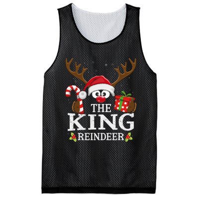 Christmas Matching The King Reindeer Family Mesh Reversible Basketball Jersey Tank