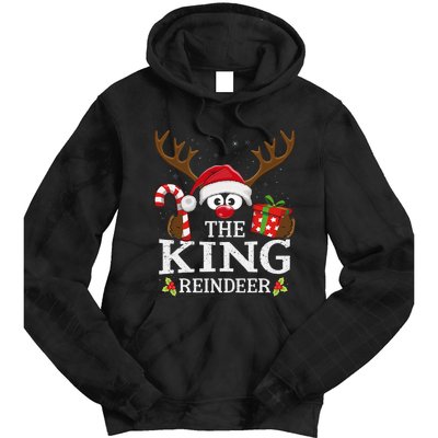 Christmas Matching The King Reindeer Family Tie Dye Hoodie