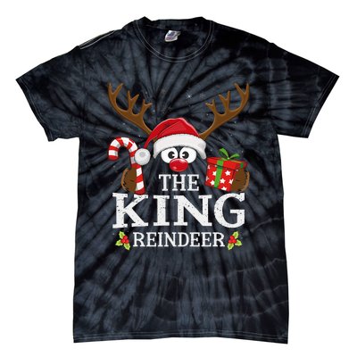 Christmas Matching The King Reindeer Family Tie-Dye T-Shirt