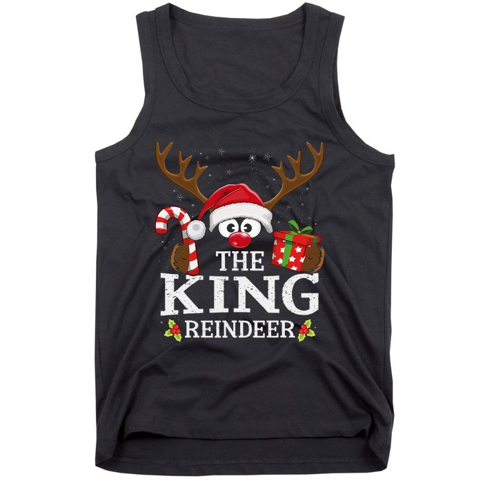 Christmas Matching The King Reindeer Family Tank Top