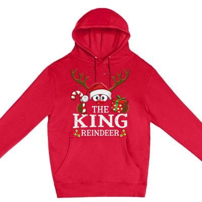 Christmas Matching The King Reindeer Family Premium Pullover Hoodie