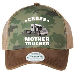 Crazy Mother Trucker Funny Semigifttrailer Truck Big Rig Driver Gift Legacy Tie Dye Trucker Hat