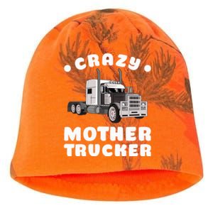 Crazy Mother Trucker Funny Semigifttrailer Truck Big Rig Driver Gift Kati - Camo Knit Beanie