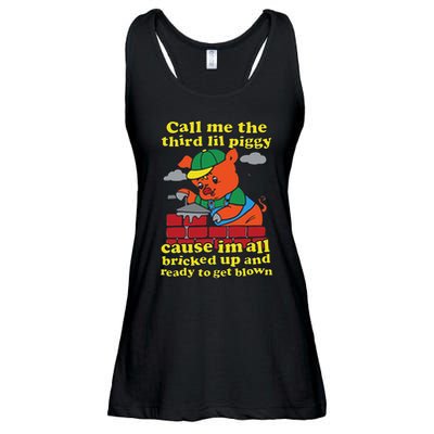 Call Me The Third Lil Piggy Cause IM All Bricked Up Ladies Essential Flowy Tank