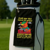 Call Me The Third Lil Piggy Cause IM All Bricked Up Golf Towel