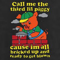 Call Me The Third Lil Piggy Cause IM All Bricked Up Golf Towel