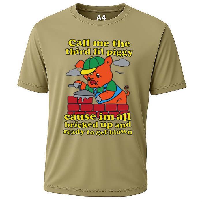 Call Me The Third Lil Piggy Cause IM All Bricked Up Cooling Performance Crew T-Shirt