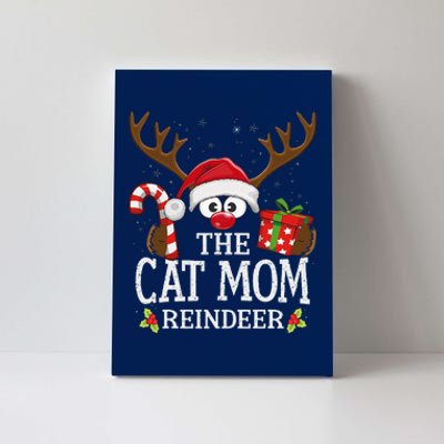 Christmas Matching The Cat Mom Reindeer Family Canvas