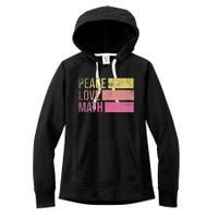 Cute Math Teacher Peace Love Math funny Women's Fleece Hoodie