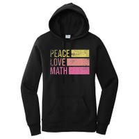 Cute Math Teacher Peace Love Math funny Women's Pullover Hoodie