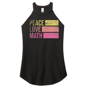 Cute Math Teacher Peace Love Math funny Women's Perfect Tri Rocker Tank