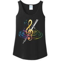 Classical Music Treble Clef Flutist Gift Flute Ladies Essential Tank