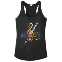 Classical Music Treble Clef Flutist Gift Flute Ladies PosiCharge Competitor Racerback Tank