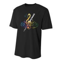 Classical Music Treble Clef Flutist Gift Flute Youth Performance Sprint T-Shirt