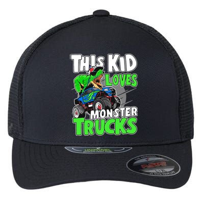 Cute Monster Truck Boys Girls This Loves Monster Trucks Flexfit Unipanel Trucker Cap