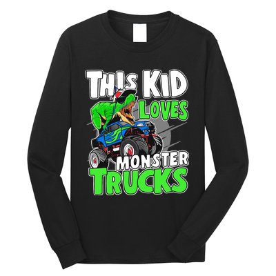 Cute Monster Truck Boys Girls This Loves Monster Trucks Long Sleeve Shirt