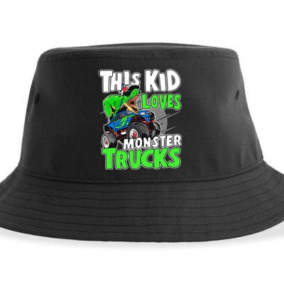 Cute Monster Truck Boys Girls This Loves Monster Trucks Sustainable Bucket Hat