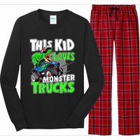 Cute Monster Truck Boys Girls This Loves Monster Trucks Long Sleeve Pajama Set