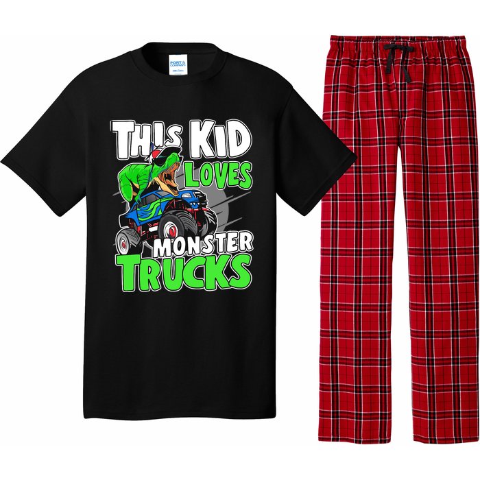 Cute Monster Truck Boys Girls This Loves Monster Trucks Pajama Set