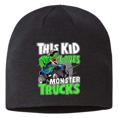 Cute Monster Truck Boys Girls This Loves Monster Trucks Sustainable Beanie