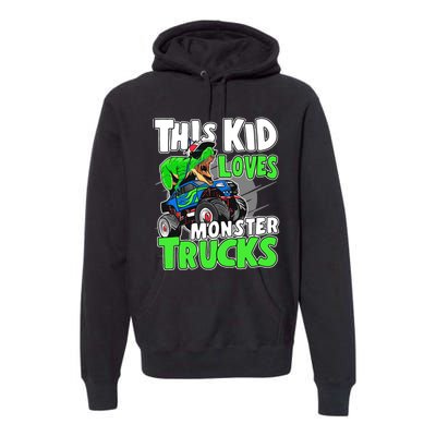 Cute Monster Truck Boys Girls This Loves Monster Trucks Premium Hoodie