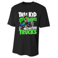 Cute Monster Truck Boys Girls This Loves Monster Trucks Performance Sprint T-Shirt