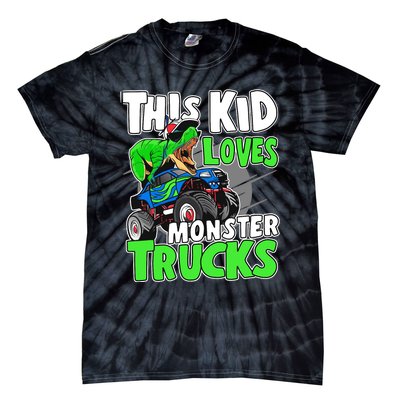 Cute Monster Truck Boys Girls This Loves Monster Trucks Tie-Dye T-Shirt