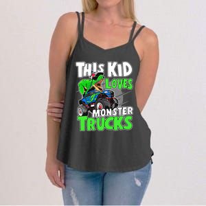 Cute Monster Truck Boys Girls This Loves Monster Trucks Women's Strappy Tank